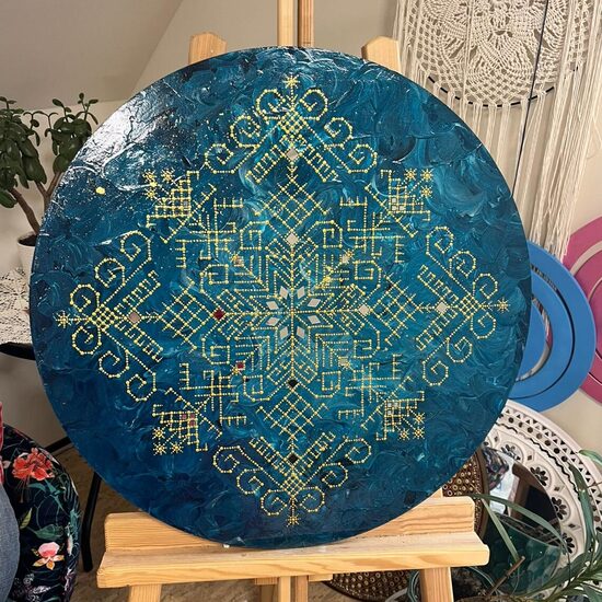 Lavju zīmju mandala - Auseklis