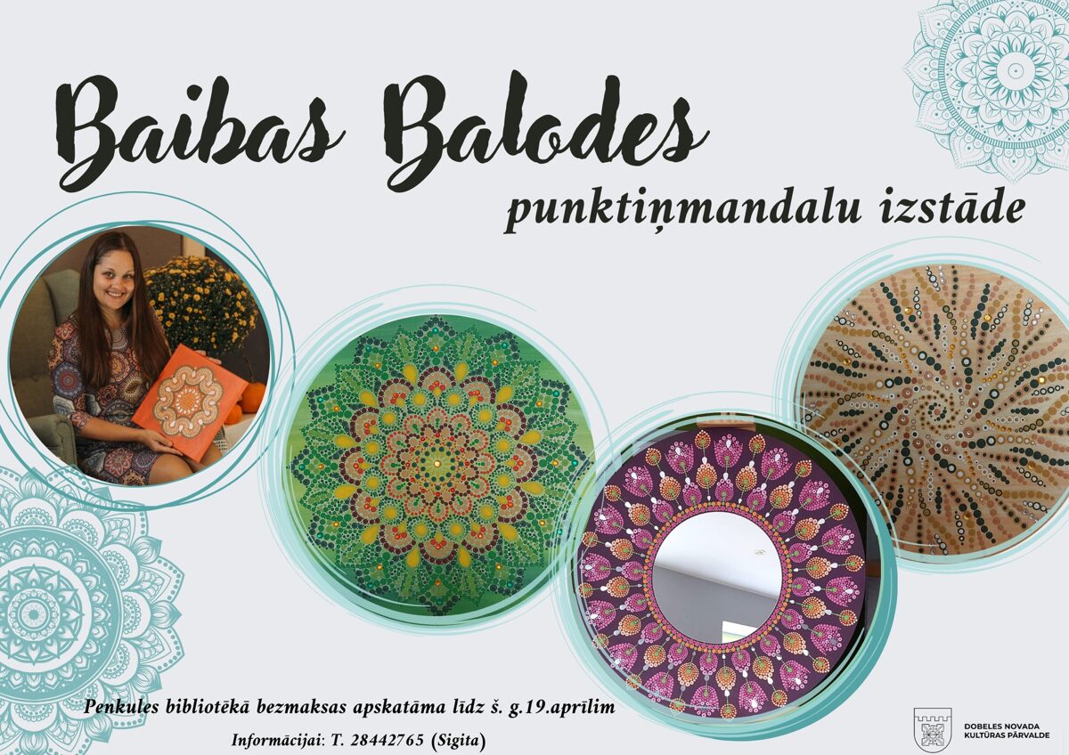 Mandalu izstāde Penkules bibliotēkā