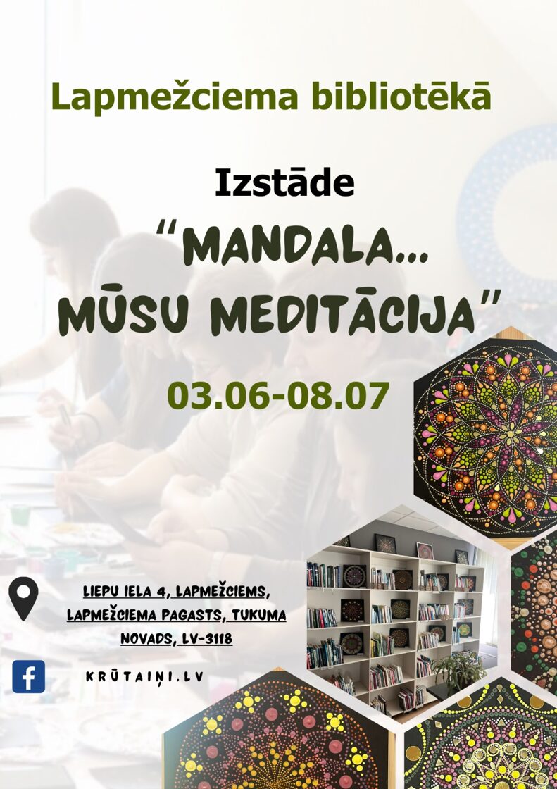 Izstāde "Mandala... mūsu meditācija" Lapmežciema bibliotēkā